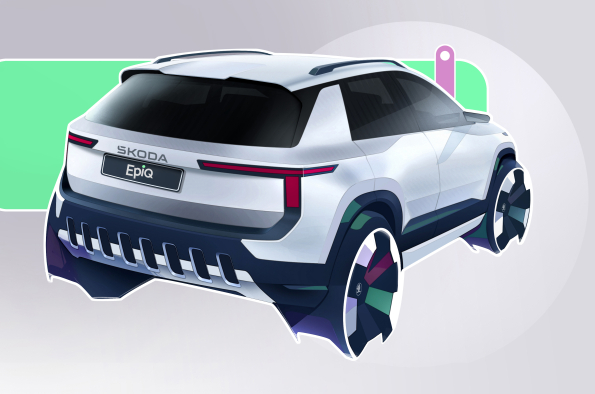 Škoda presents first interior sketches and announces world premiere date of electric Epiq