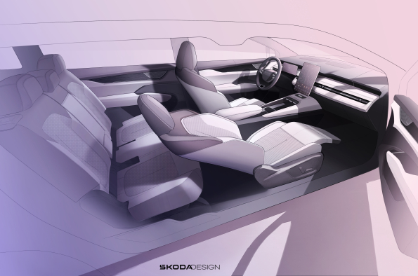 Škoda Peaq - interior sketch