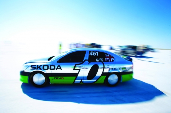 227.080mph: Škoda UK celebrates 15th anniversary of ‘Salt Spec’ Octavia vRS driving into the Land Speed Record books